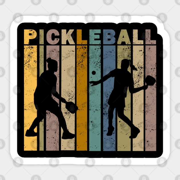 Pickleball Vintage Distressed Retro Players Sticker by valentinahramov